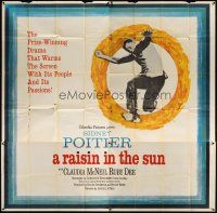 1d242 RAISIN IN THE SUN 6sh '61 Sidney Poitier, from Lorraine Hansberry's prize-winning play!