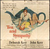 1d260 TEA & SYMPATHY 6sh '56 great Gale art of Deborah Kerr & John Kerr by Gale, classic tagline!