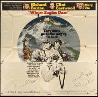 1d271 WHERE EAGLES DARE 6sh '68 Clint Eastwood, Richard Burton, Mary Ure, never before seen!