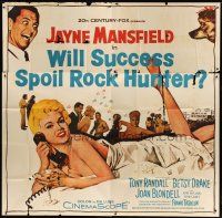 1d273 WILL SUCCESS SPOIL ROCK HUNTER 6sh '57 super sexy Jayne Mansfield wearing only a sheet!