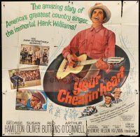 1d278 YOUR CHEATIN' HEART 6sh '64 great image of George Hamilton as Hank Williams with guitar!