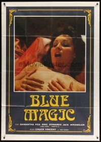 1d296 BLUE MAGIC Italian 1p '81 super close up of sexy naked Samantha Fox!