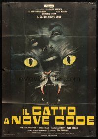 1d302 CAT O' NINE TAILS Italian 1p '71 Dario Argento's Il Gatto a Nove Code, different Franco art!