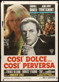 1d311 COSI DOLCE... COSI PERVERSA Italian 1p '69 Umberto Lenzi, Carroll Baker, Trintignant