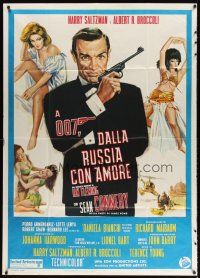 1d326 FROM RUSSIA WITH LOVE Italian 1p R70s different art of Connery as James Bond + sexy girls!