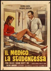 1d343 IL MEDICO... LA STUDENTESSA Italian 1p '76 Colizzi art of sexy Gloria Guida seducing doctor!