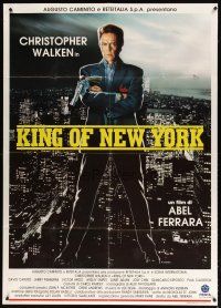 1d350 KING OF NEW YORK Italian 1p '91 best image of Christopher Walken, directed by Abel Ferrara!