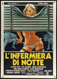 1d367 L'INFERMIERA DI NOTTE Italian 1p '79 art of super sexy mostly naked nurse Gloria Guida!