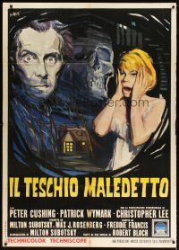 1d418 SKULL Italian 1p '66 Peter Cushing, Christopher Lee, different Tino Avelli horror artwork!