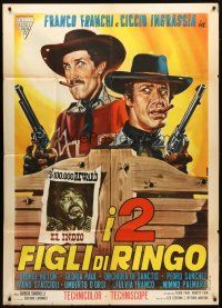 1d441 TWO SONS OF RINGO Italian 1p '67 wacky spaghetti western artwork by Renato Casaro!