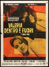 1d445 VALERIA DENTRO E FUORI Italian 1p '72 sexy Barbara Bouchet punished for being unfaithful!