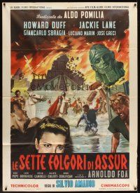 1d449 WAR GODS OF BABYLON style A Italian 1p '63 cool different epic artwork by Enzo Nistri!