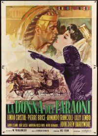 1d082 PHARAOHS' WOMAN Italian 2p '60 La donna dei faraoni, romantic art of top stars by Ciriello!