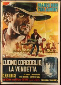 1d084 PRIDE & VENGEANCE Italian 2p '67 spaghetti western art of Nero as Django by Renato Casaro!