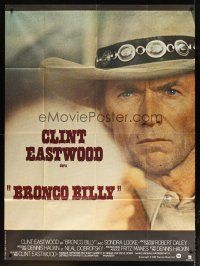 1e446 BRONCO BILLY French 1p '80 Clint Eastwood directs & stars, cool different close up!