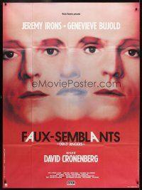1e473 DEAD RINGERS French 1p '89 Jeremy Irons & Genevieve Bujold, directed by David Cronenberg!