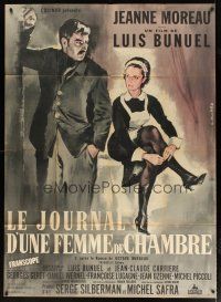 1e476 DIARY OF A CHAMBERMAID style B French 1p '64 Jeanne Moreau by Georges Allard, Luis Bunuel!