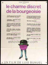 1e479 DISCREET CHARM OF THE BOURGEOISIE reviews style French 1p '72 Luis Bunuel, wacky art!