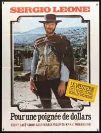 1e494 FISTFUL OF DOLLARS French 1p R70s Sergio Leone classic, great portrait of Clint Eastwood!