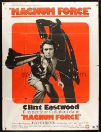 1e581 MAGNUM FORCE French 1p '74 Clint Eastwood is Dirty Harry pointing his huge gun!