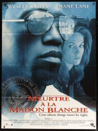 1e600 MURDER AT 1600 French 1p '97 great close image of Wesley Snipes & Diane Lane!
