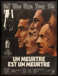 1e601 MURDER IS A MURDER French 1p '72 cool super close up image of all five stars by Michel Landi