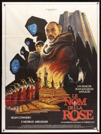 1e607 NAME OF THE ROSE French 1p '86 Sean Connery, different art by Philippe Druillet & Gayout!