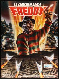 1e612 NIGHTMARE ON ELM STREET 4 French 1p '89 different art of Englund as Freddy Krueger by Melki!