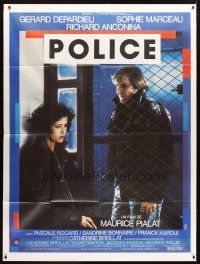 1e623 POLICE French 1p '86 Maurice Pialat, close up of Gerard Depardieu & Sophie Marceau!
