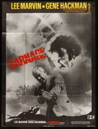 1e628 PRIME CUT French 1p '72 great different image of Lee Marvin & Gene Hackman, Carnage!