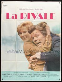 1e641 RIVAL French 1p '74 great close up of Jean Plat & Bibi Andersson, Sergio Gobbi's La Rivale!