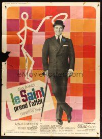 1e646 SAINT LIES IN WAIT style B French 1p '66 Jean Marais as the famous man by Leslie Charteris!