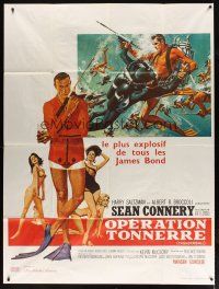1e689 THUNDERBALL French 1p R70s McGinnis art of Sean Connery as secret agent James Bond 007!