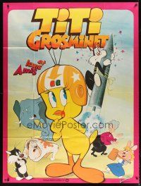 1e691 TITI GROSMINET ET LEURS AMIS French 1p '70s Sylvester & Tweety cartoon, great image!