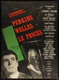 1e695 TRIAL French 1p '62 Orson Welles' Le proces, Anthony Perkins, Jeanne Moreau, Bourduge art!