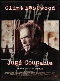1e697 TRUE CRIME French 1p '99 great close up of director & detective Clint Eastwood!