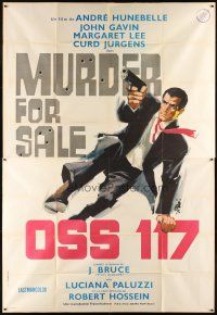 1e379 OSS 117 - DOUBLE AGENT French 2p '68 art of spy John Gavin by Symeoni, Murder For Sale!