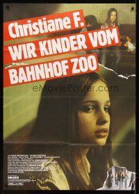 1e277 CHRISTIANE F. German 33x47 '81 classic German movie about 13 year-old drug addict/hooker!