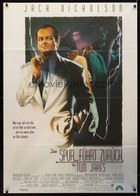 1e282 TWO JAKES German 33x47 '90 cool full-length art of smoking Jack Nicholson by Rodriguez!