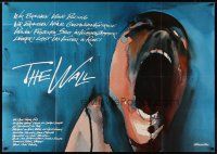 1e283 WALL German 33x47 '82 Pink Floyd, Roger Waters, classic rock & roll art by Scarfe!