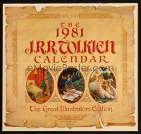 1e041 J.R.R. TOLKIEN wall calendar '81 Great Illustrator's Edition, art by top fantasy artists!