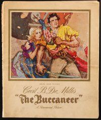 1e106 BUCCANEER pressbook '38 Cecil B. DeMille, Fredric March as Jean Lafitte & Franciska Gaal!