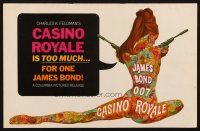 1e109 CASINO ROYALE pressbook '67 all-star James Bond spy spoof, sexy art by Robert McGinnis!