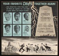 1e115 COMEDY OF TERRORS pressbook '64 Boris Karloff, Peter Lorre, Vincent Price, Joe E. Brown!