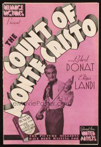 1e116 COUNT OF MONTE CRISTO pressbook '34 great images of Robert Donat as Edmond Dantes!