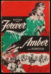 1e123 FOREVER AMBER pressbook '47 sexy Linda Darnell, Cornel Wilde, directed by Otto Preminger!