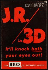 1e124 FRENCH LINE pressbook '54 Howard Hughes, sexy Jane Russell knocks both your eyes out in 3-D!