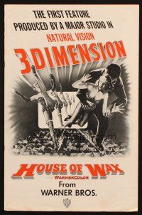 1e142 HOUSE OF WAX pressbook '53 the first feature produced by a major studio in 3-Dimension!
