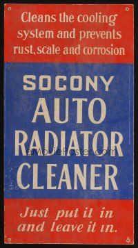 1e033 SOCONY AUTO RADIATOR CLEANER 10x18 advertising poster '20s cleans the cooling system!