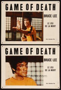 1e359 GAME OF DEATH 4 Swiss LCs '79 great close images of Bruce Lee, cool kung fu images!